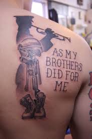 Patriotic army tattoo with quote
