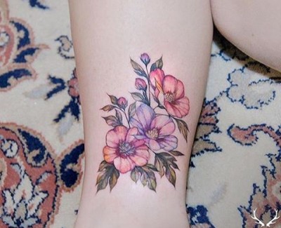 105 Sensational Watercolor Flower Tattoos