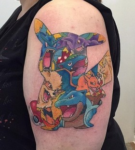 Pikachu Outline Pokemon tattoo
