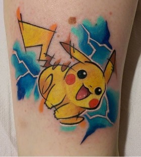 Pikachu Pokemon tattoo