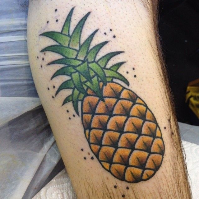 Pineapple tattoo by Clare Hampshire