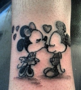 Pretty Minnie and Mickey tattoo