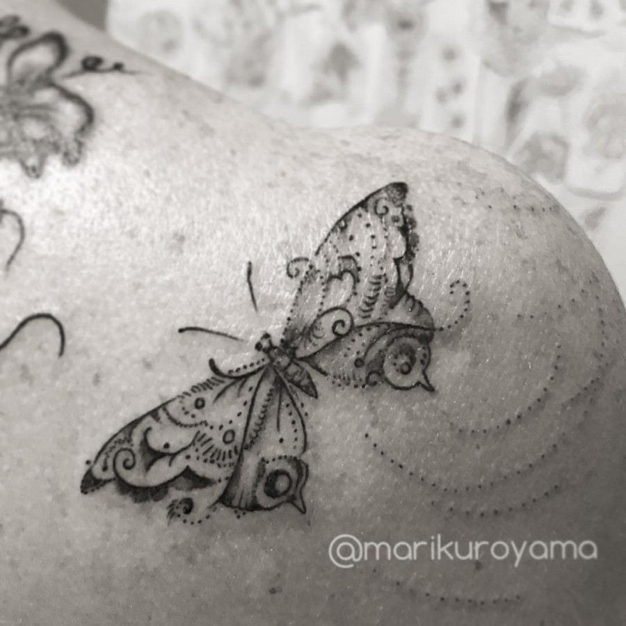 pretty-butterfly-tattoo-by-marikuroyama