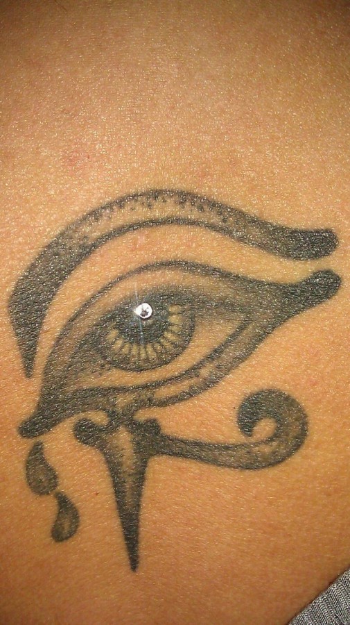 Pretty looking egyptian eye tattoo