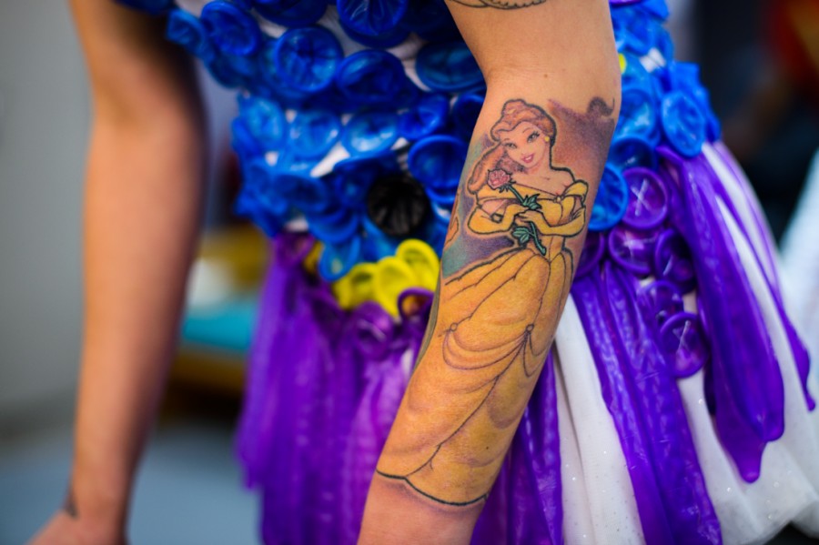 Princess belle arm tattoo