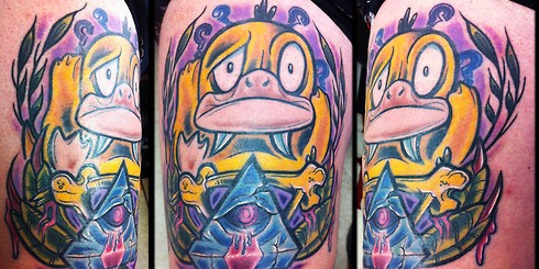 Psyduck Pokemon tattoo