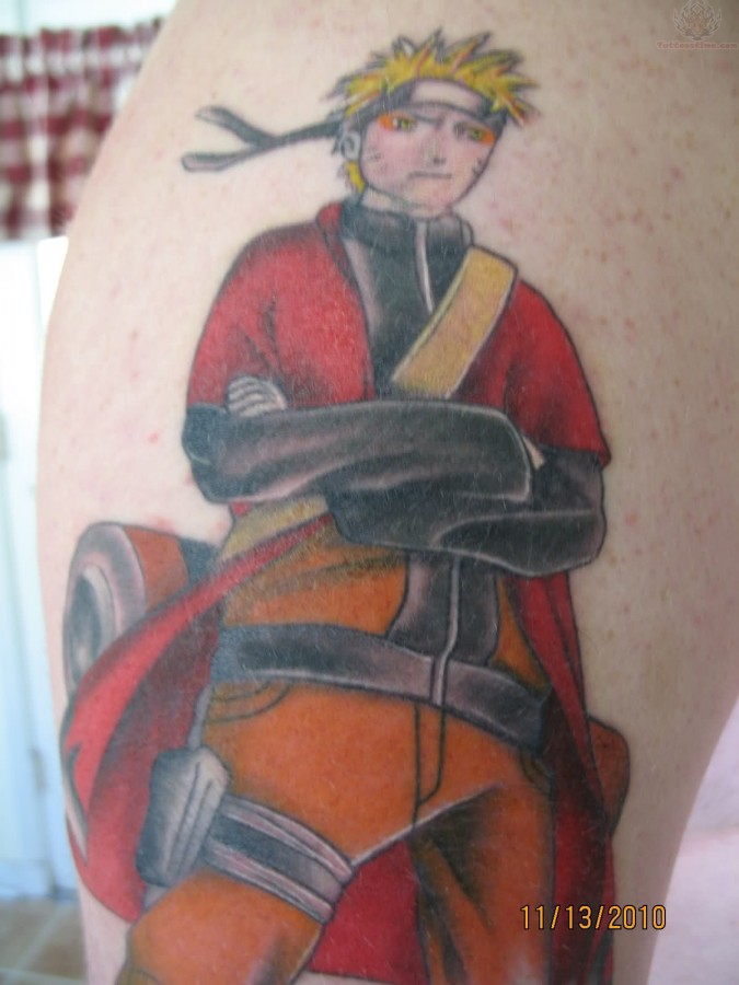 Red soldier anime tattoo