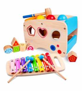 Rolimate Wooden Hammering Toy + Xylophone