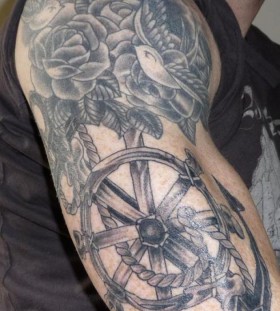 Rope and anchor arm tattoo