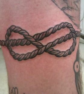 Rope infinity sign tattoo