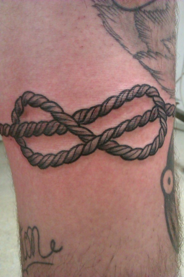 Rope infinity sign tattoo