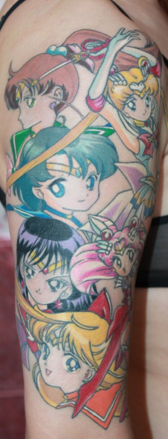 Sailor moon anime tattoo