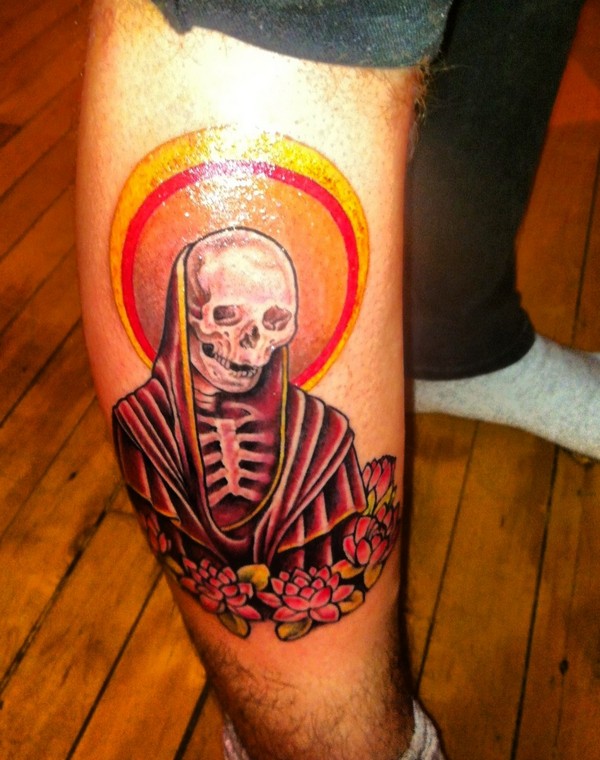 Santa Muerte Tattoo by Marshall Brown