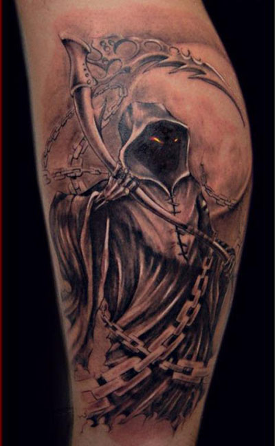 Scary Santa Muerte tattoo