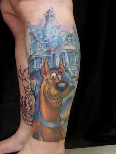 Scooby doo and house tattoo