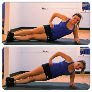 side plank for love handles