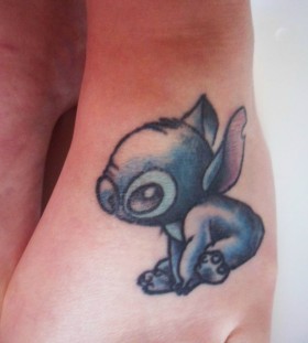 Simple Stitch foot tattoo
