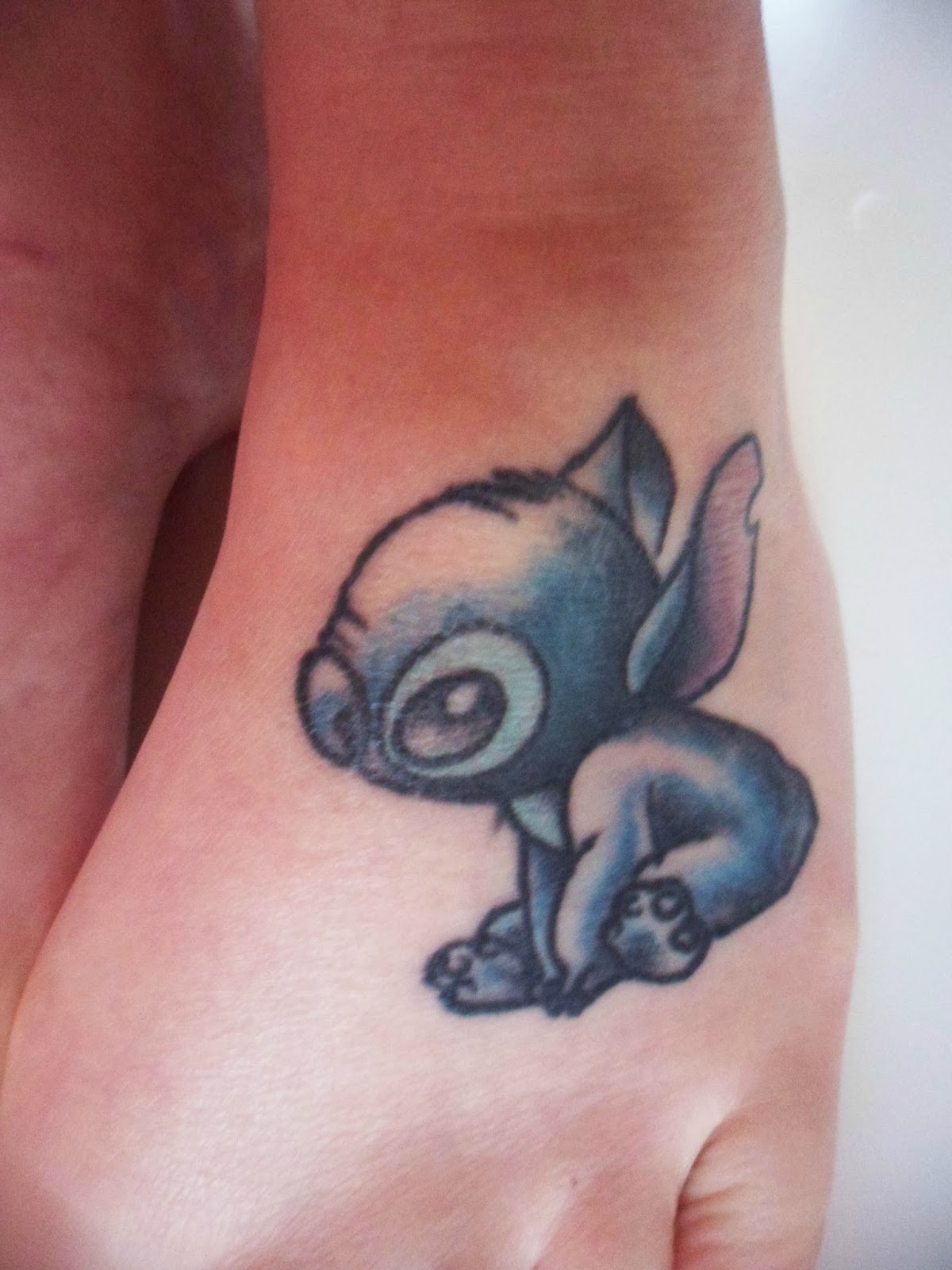 Simple Stitch foot tattoo, Lilo and Stitch tattoos.