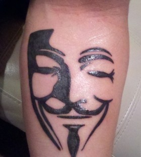 Simple V for Vendetta tattoo