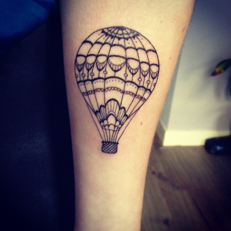 Simple air balloon tattoo