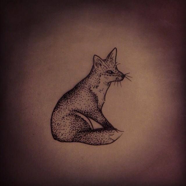Simple fox tattoo by Rebecca Vincent