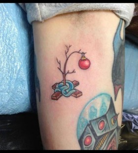 Simple lovely christmas tattoo