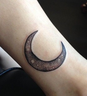 Simple moon tattoo by Rebecca Vincent