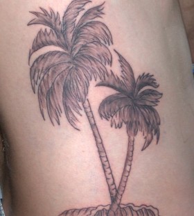 Simple palm tree tattoo