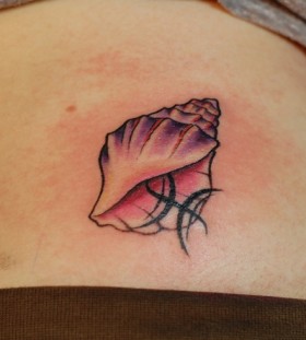 Simple sea shell tattoo
