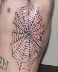 Simple spider web tattoo