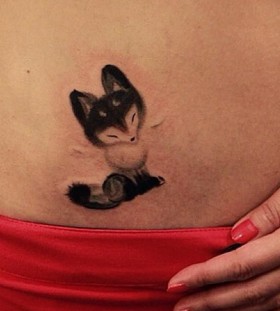Small fox tattoo by Chen Jie