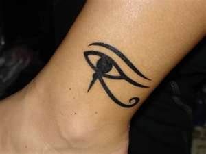 Small leg’s egyptian eye tattoo