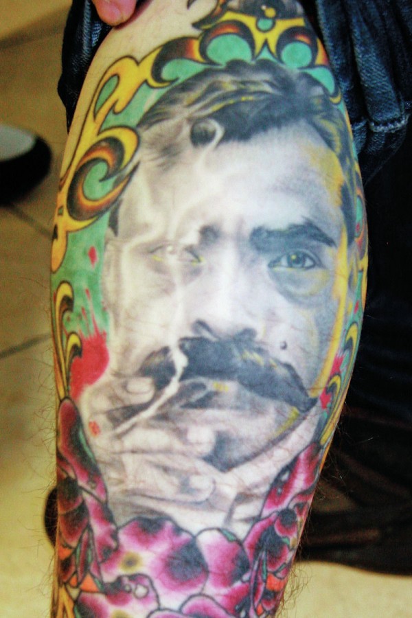 Smoking man tattoo