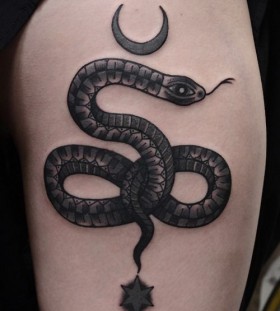 Snake tattoo by Philip Yarnell