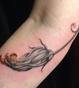 Squash blossom tattoo by Esther Garcia