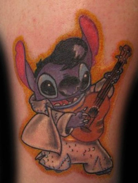 Stitch like Elvis tattoo