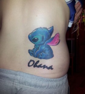 Stitch ohana back tattoo