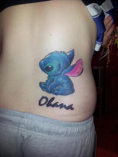 Stitch ohana back tattoo