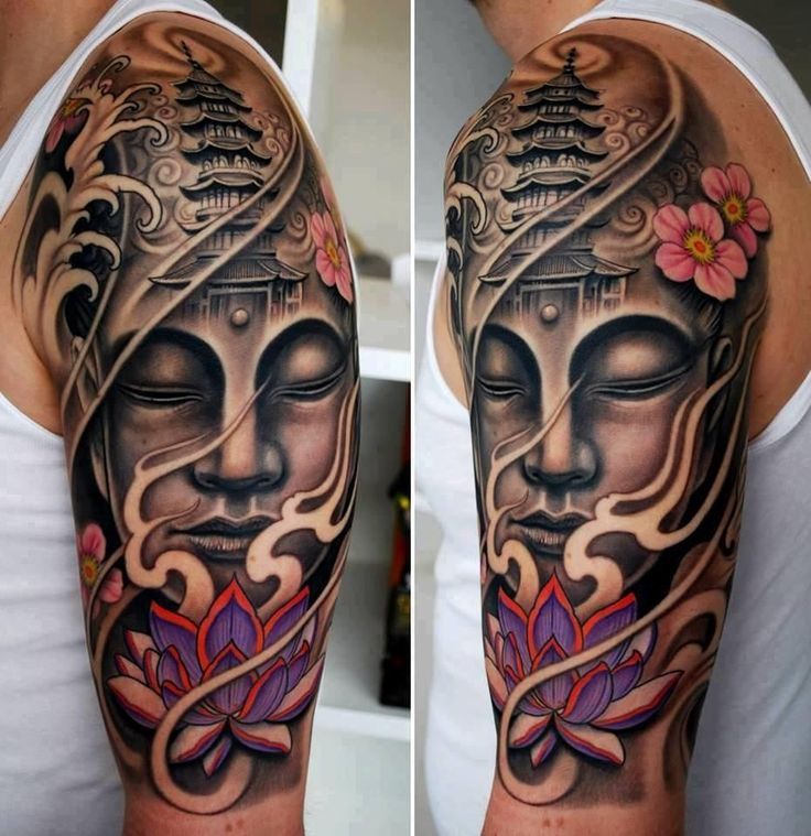 Stunning buddha arm tattoo