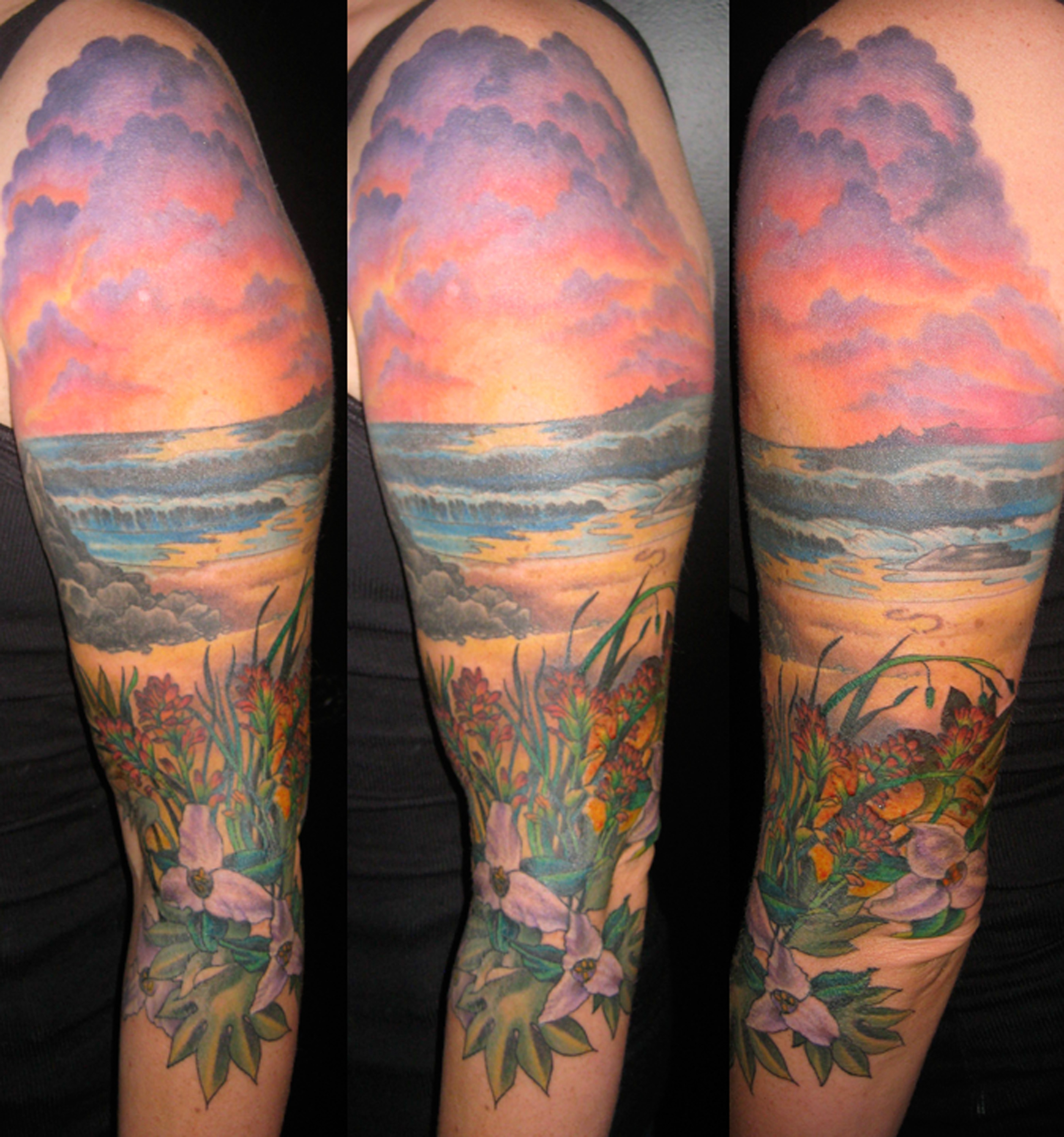 Sunset on the beach tattoo - | TattooMagz › Tattoo Designs / Ink Works