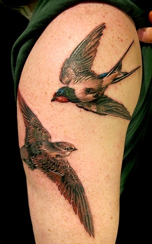 Swallow tattoo by Esther Garcia