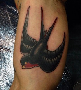 Swallow tattoo by Jon Mesa