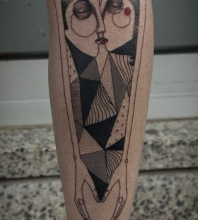 Sweet leg tattoo by Expanded Eye