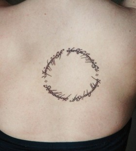 Sweet lord of the rings back tattoo