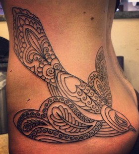 Sweet mockingbird side tattoo