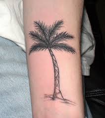 Sweet palm tree tattoo