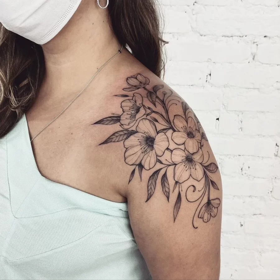 Floral tattoo design
