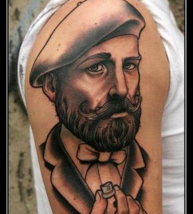 Tattoo of a man by Daniel Gensch