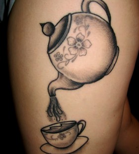 Teacup and teapot tattoo