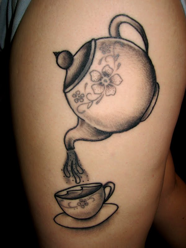 Teacup and teapot tattoo